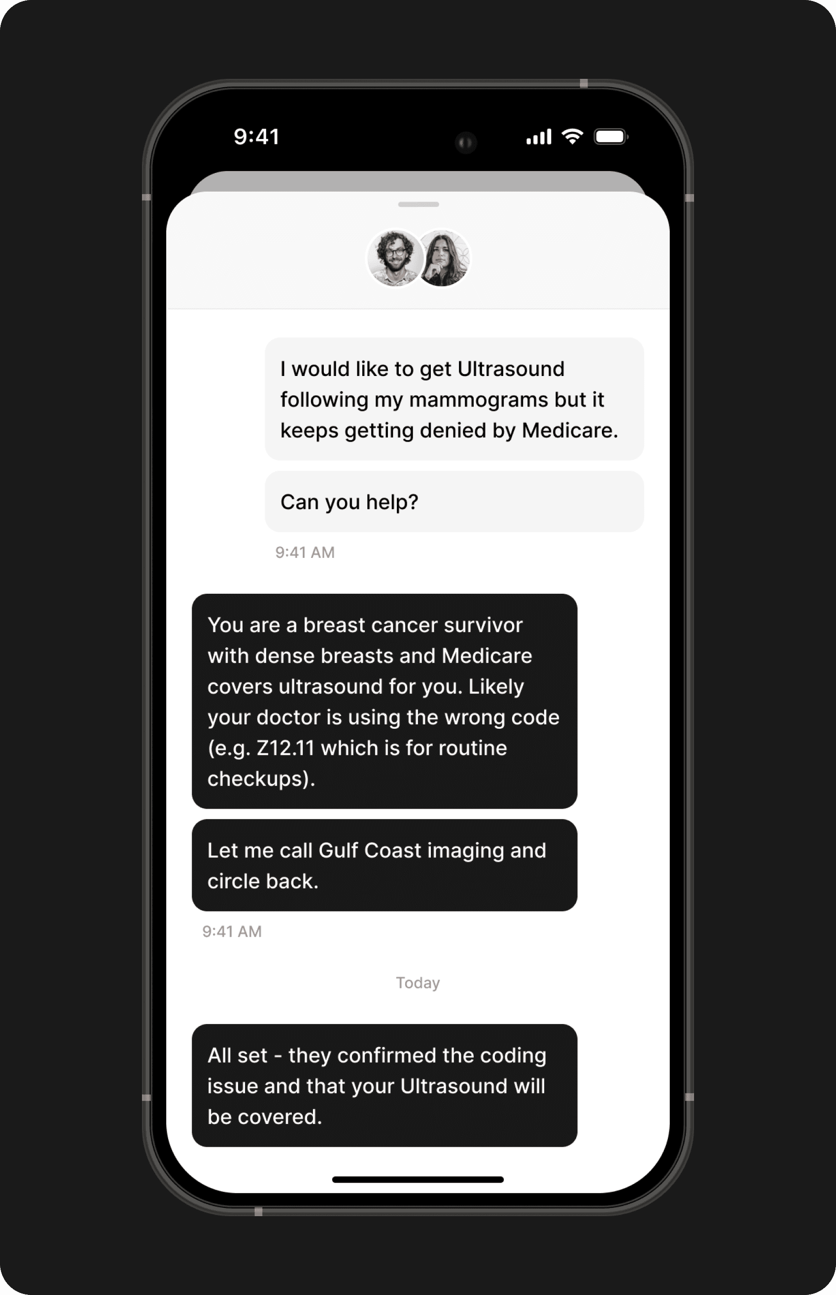 Direct line to healthcare expert